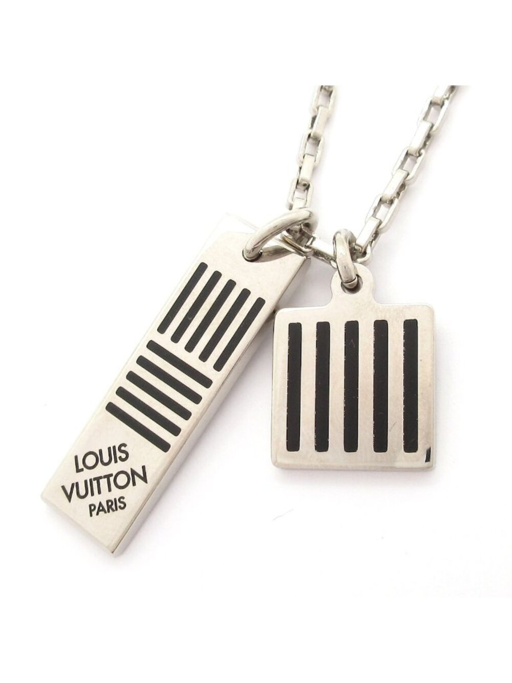 Louis Vuitton Necklace Collier Damier Color Palladium